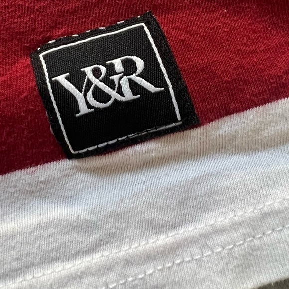 YR Young & Reckless Striped Youth XL (16) Short Sleeved T-Shirt, Preloved - Picture 5 of 5